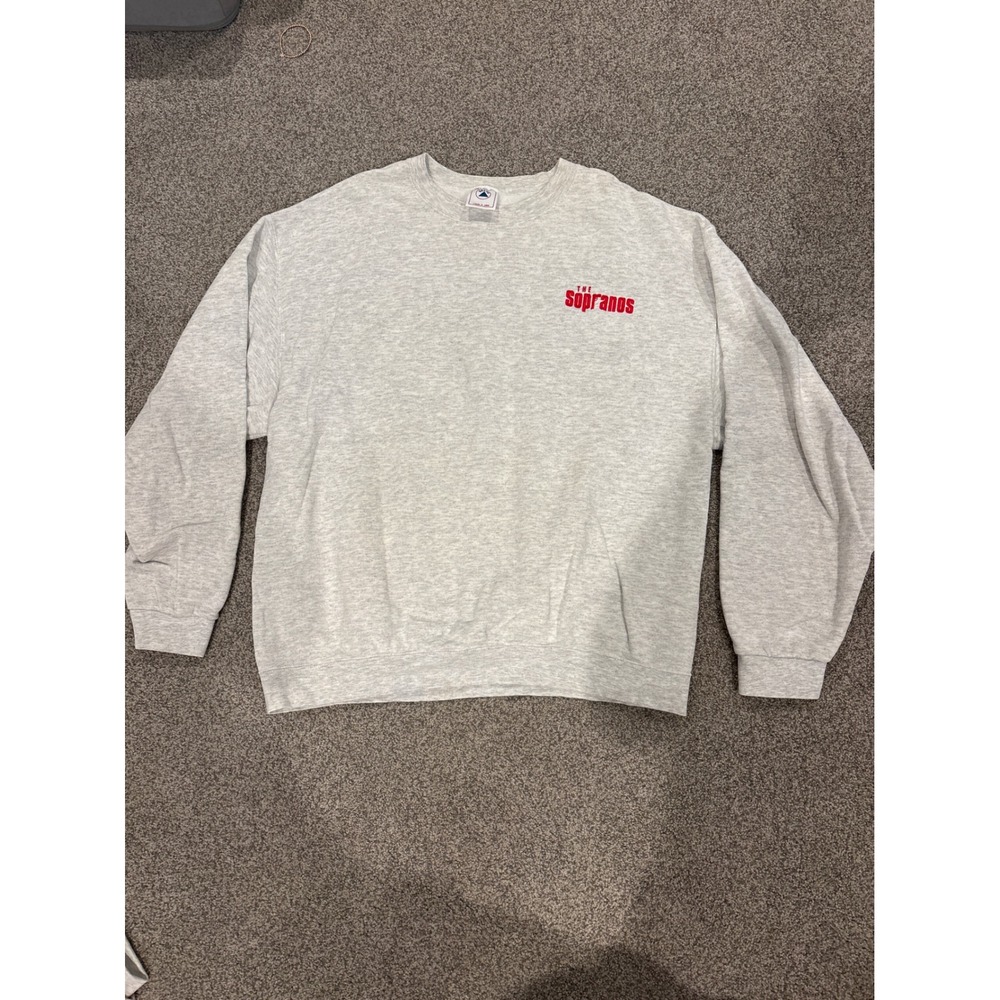 VINTAGE The Sopranos HBO Promo Crewneck Sweatshirt Grey DELTA XL Like new